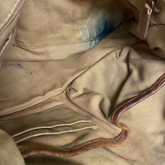 Fossil Fabric Crossbody Top Handle Patchwork Purse - Picture 14 of 17